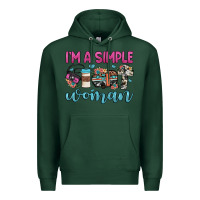 Sports Green i'm a simple woman Premium Hoodie - JahusDesignShop