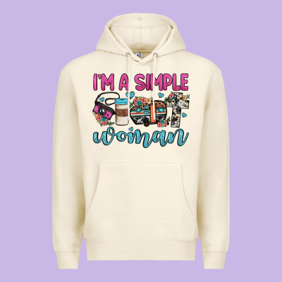 I'm A Simple Woman Premium Hoodie Designed By Jahusdesignshop