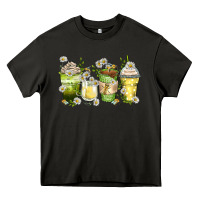 Asphalt daisy coffee cups Heavy Core Tee - Zillion Design Studio