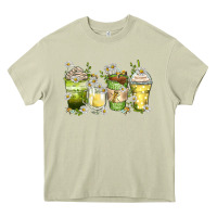 Mossy daisy coffee cups Heavy Core Tee - Zillion Design Studio
