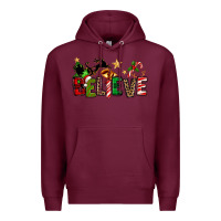 Burgundy christmas believe Premium Hoodie - texasbilliewilder