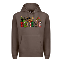 Coffee christmas believe Premium Hoodie - texasbilliewilder