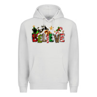 Dove Grey christmas believe Premium Hoodie - texasbilliewilder