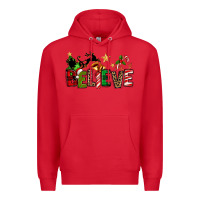 Red christmas believe Premium Hoodie - texasbilliewilder