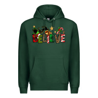 Sports Green christmas believe Premium Hoodie - texasbilliewilder