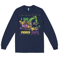 Navy i dig mardi gras Long Sleeve Tee - MaliasSmallBusiness