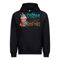 Black coffee teach repeat Urban Hoodie - OliviaCreatesArt