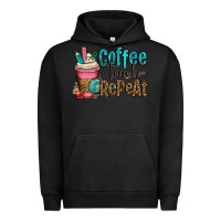 Pigment Black coffee teach repeat Urban Hoodie - OliviaCreatesArt