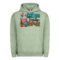Pigment Oil Green coffee teach repeat Urban Hoodie - OliviaCreatesArt