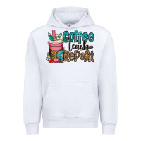 White coffee teach repeat Urban Hoodie - OliviaCreatesArt