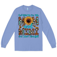 Colony Blue god gifted me two titles mom and mimi  and i rock them both Long Sleeve Tee - JahusDesignShop