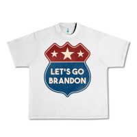 Lunar Rock Let's Go Brandon Shield Patch Urban Heavy Tee - Jasminsmagicworld