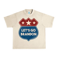 Sandshell Let's Go Brandon Shield Patch Urban Heavy Tee - Jasminsmagicworld