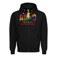 Black adhd awareness Zipper Hoodie - LillyAllenDesigns
