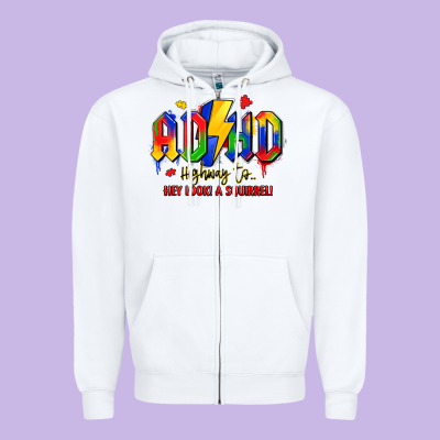 Adhd Awareness Zipper Hoodie Designed By Lillyallendesigns