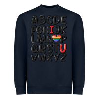 Navy pride alphabet Heavyweight Sweatshirt - MaliasSmallBusiness