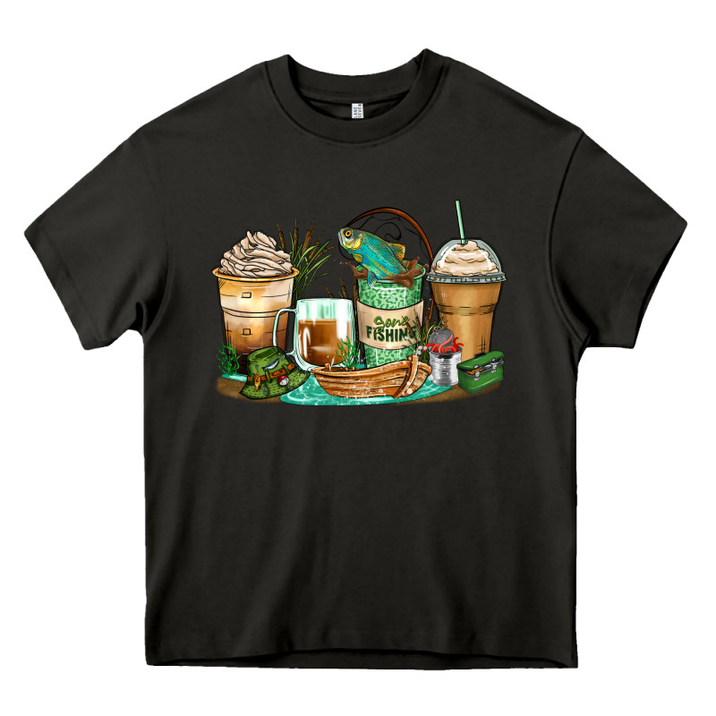 Fishing Coffee Cups Heavy Core Tee by Zillion Design Studio | Teevron