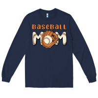 Navy baseball mom Long Sleeve Tee - MaliasSmallBusiness