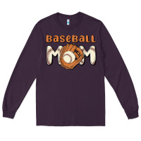 Plum baseball mom Long Sleeve Tee - MaliasSmallBusiness