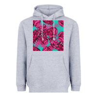 Heather Grey breast cancer seamless pattern Heavyweight Hoodie - texasbilliewilder