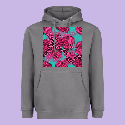 Breast Cancer Seamless Pattern Heavyweight Hoodie Designed By Texasbilliewilder