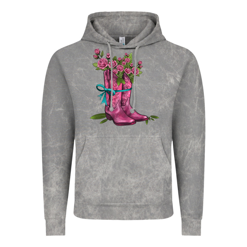 Valentines Day Western Boots And Roses Vintage Hoodie by AdoDesignShop | Teevron