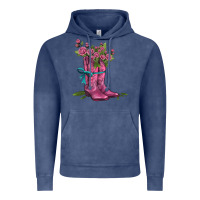 Vintage Denim valentines day western boots and roses Vintage Hoodie - AdoDesignShop