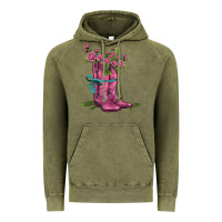 Vintage Olive valentines day western boots and roses Vintage Hoodie - AdoDesignShop