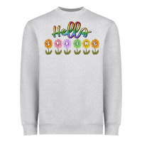 Heather Grey hello spring Heavyweight Sweatshirt - MaliasSmallBusiness