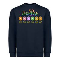 Navy hello spring Heavyweight Sweatshirt - MaliasSmallBusiness