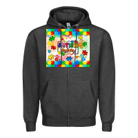Charcoal Heather autism mom Zipper Hoodie - LillyAllenDesigns