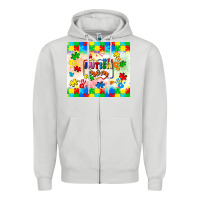 Dove Grey autism mom Zipper Hoodie - LillyAllenDesigns