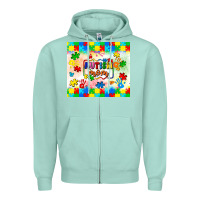 Seafoam autism mom Zipper Hoodie - LillyAllenDesigns