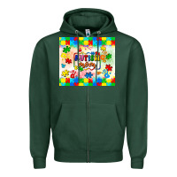 Sports Green autism mom Zipper Hoodie - LillyAllenDesigns