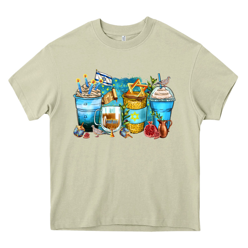 Hanukkah Coffee Cups Heavy Core Tee by Zillion Design Studio | Teevron