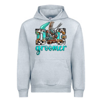 Heather Grey western dog groomer Urban Hoodie - OliviaCreatesArt