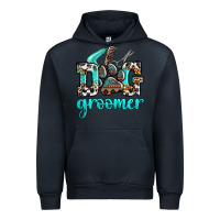 Navy western dog groomer Urban Hoodie - OliviaCreatesArt