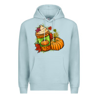 Blue Mist Fall pumpkin coffee Premium Hoodie - NancyCooperArtShop