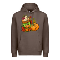 Coffee Fall pumpkin coffee Premium Hoodie - NancyCooperArtShop
