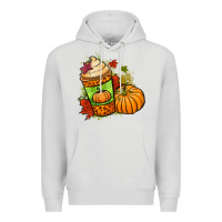 Dove Grey Fall pumpkin coffee Premium Hoodie - NancyCooperArtShop