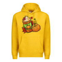Lemon Fall pumpkin coffee Premium Hoodie - NancyCooperArtShop