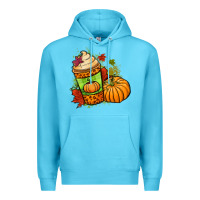 Ocean Blue Fall pumpkin coffee Premium Hoodie - NancyCooperArtShop