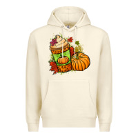 Sandshell Fall pumpkin coffee Premium Hoodie - NancyCooperArtShop