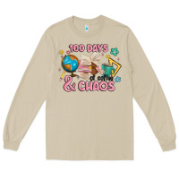 Mushroom 100 days of coffe and chaos Long Sleeve Tee - MaliasSmallBusiness