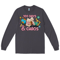 Smoke 100 days of coffe and chaos Long Sleeve Tee - MaliasSmallBusiness