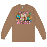 Toasted Coconut 100 days of coffe and chaos Long Sleeve Tee - MaliasSmallBusiness