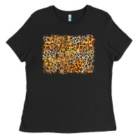 Black leopard background Ladies Tee - Zillion Design Studio