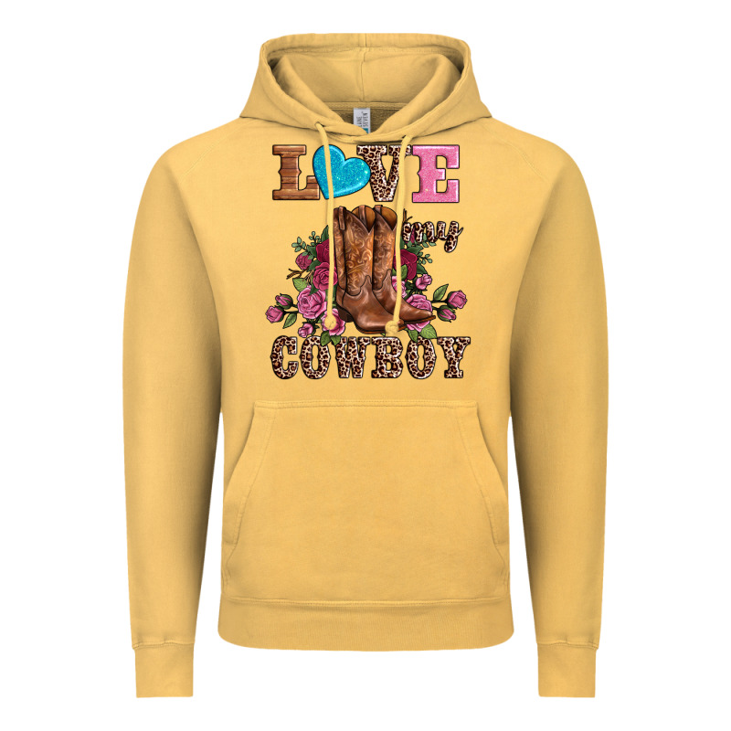 Valentines Day Love My Cowboy Vintage Hoodie by AdoDesignShop | Teevron