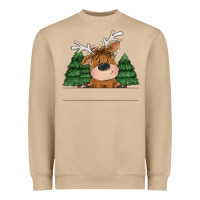 Mushroom Personalized Christmas deer Heavyweight Sweatshirt - MaliasSmallBusiness
