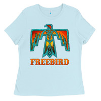 Baby Blue thunderbird freebird Ladies Tee - JahusDesignShop